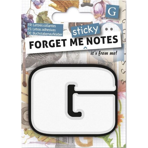 IF Forget me sticky notes kart samoprzylepne litera G