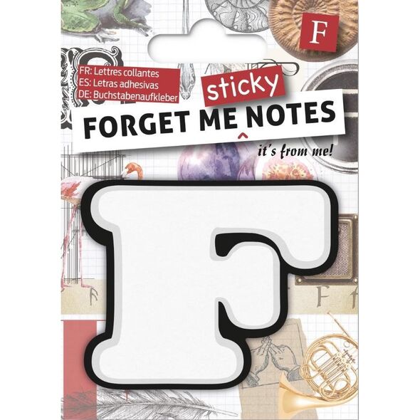 IF Forget me sticky notes kart samoprzylepne litera F