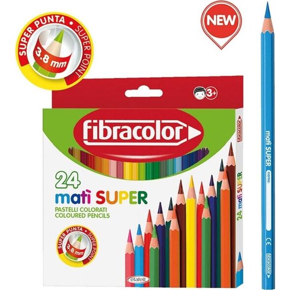 Fibracolor Kredki Mati Super 24 kolory (372942)