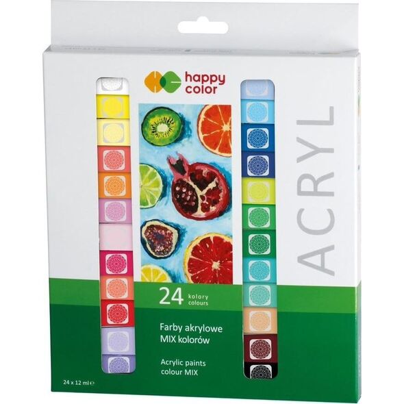 Happy Color Farba akrylowa 12ml 24 kolory