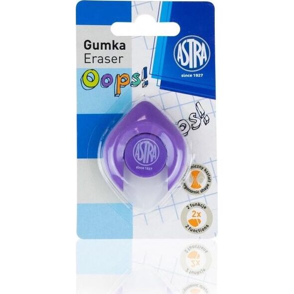 Astra Gumka dwustronna do dług. ścier./ołówków mix ASTRA