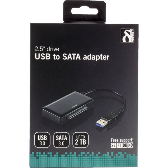 Adapter USB Deltaco Deltaco USB3-SATA6G2 - lagringskontrol