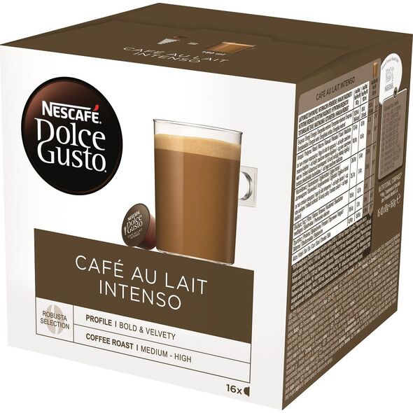Nescafe NESCAFE DOLCE GUSTO Café au Lait Intenso 16 kapsulių, 160g