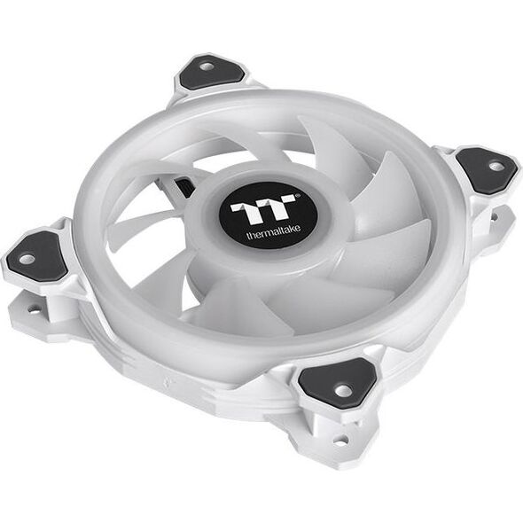 Wentylator Thermaltake Riing Quad 12 RGB TT Premium Edition 3-pack + HUB Białe (CL-F100-PL12SW-A)