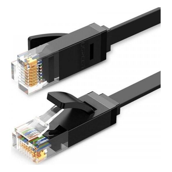 Ugreen Płaski kabel sieciowy UGREEN Ethernet RJ45, Cat.6, UTP, 8m (czarny)