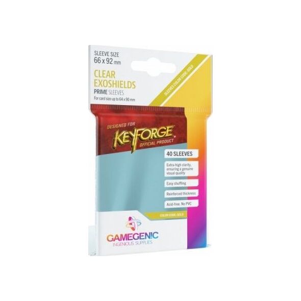 Gamegenic Gamegenic: Prime KeyForge Exoshields Clear (66x92 mm), 40 sztuk