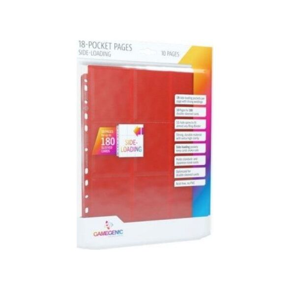 Gamegenic Gamegenic: 18-Pocket Pages Sideloading - Red (10 szt)