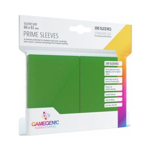 Gamegenic Gamegenic: Prime CCG Sleeves (66x91 mm) - Green, 100 sztuk