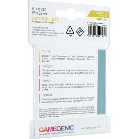 Gamegenic Gamegenic: Prime Mini American-Sized Sleeves (44x67 mm), 50 sztuk