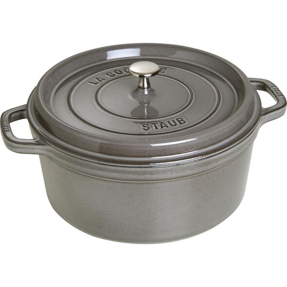 STAUB Garnek STAUB żeliwny okrągły 6.7 ltr grafitowy uniwersalny