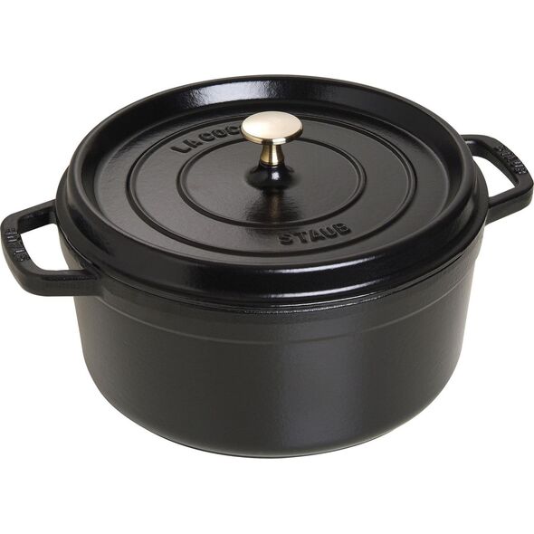 STAUB Garnek STAUB żeliwny okrągły 5.2 ltr czarny uniwersalny