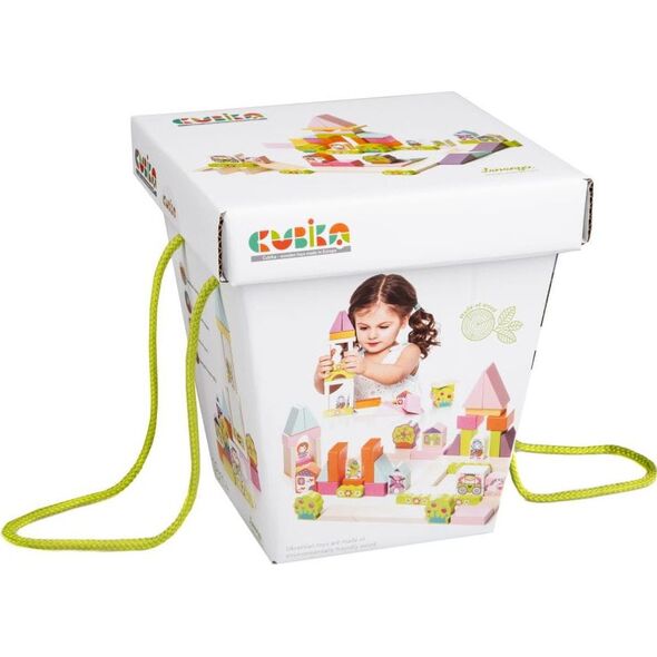 Cubika Drewniana konstrukcja - miasteczko dla dziewczynek 18m+ Cubika