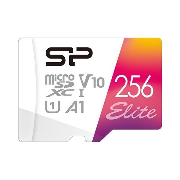 Karta Silicon Power Elite MicroSDXC 256 GB Class 10 UHS-I/U1 A1 V10 (SP256GBSTXBV1V20SP)