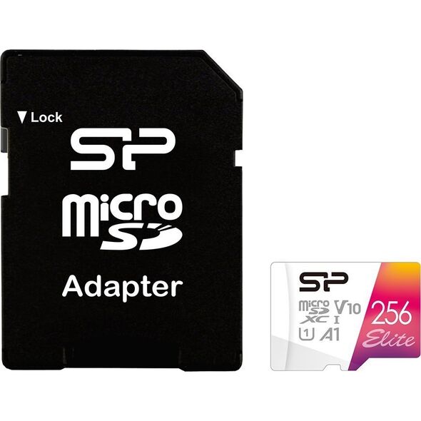 Karta Silicon Power Elite MicroSDXC 256 GB Class 10 UHS-I/U1 A1 V10 (SP256GBSTXBV1V20SP)