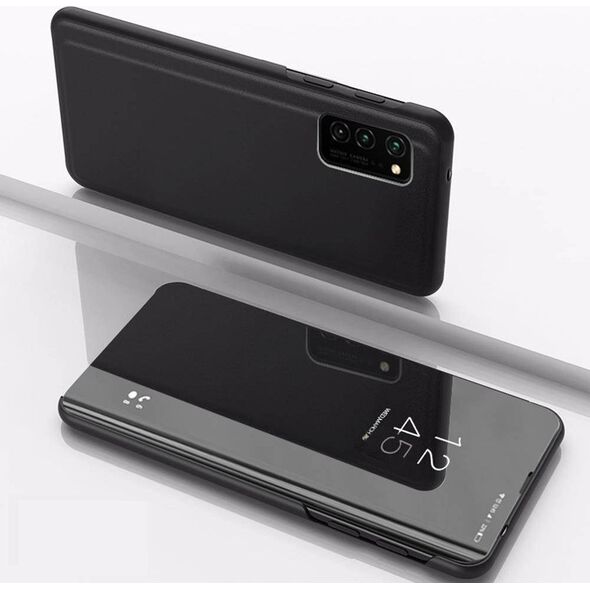 TelForceOne Pokrowiec Smart Clear View do Huawei Y6P czarny uniwersalny