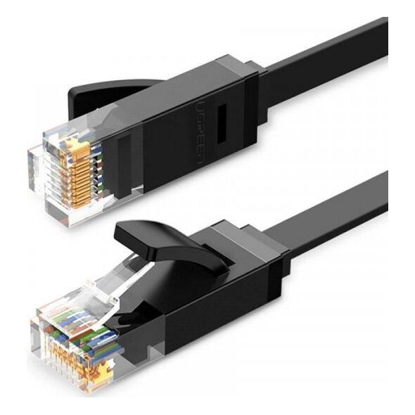 Ugreen Płaski kabel sieciowy Ethernet RJ45 Cat.6 UTP 15m czarny