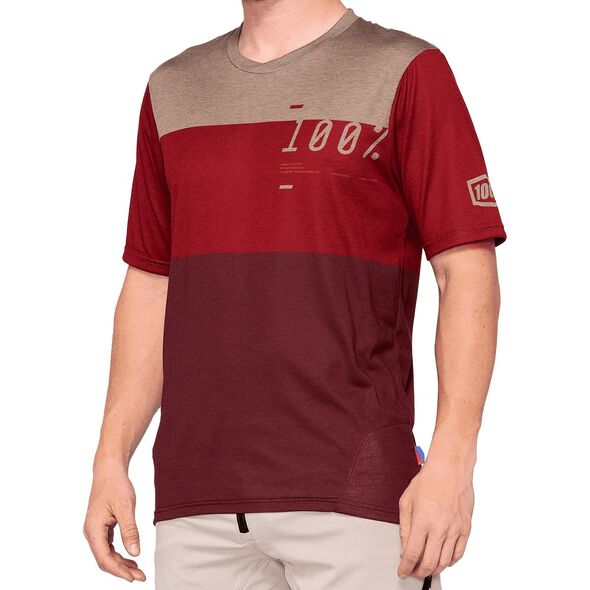 100% Koszulka męska Airmatic Jersey brick dark red r. L