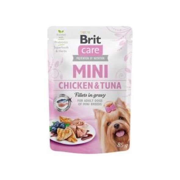 Brit Brit Care Adult Mini Chicken Tuna Fillets in Gravy Kurczak z Tuńczykiem w Sosie 85 G