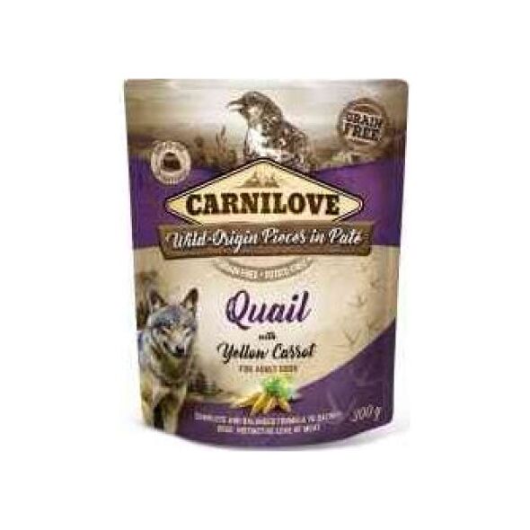 Carnilove Brit Carnilove Quail Yellow Carrot Przepiórka Żółta Marchew Bezzbożowa 300 g