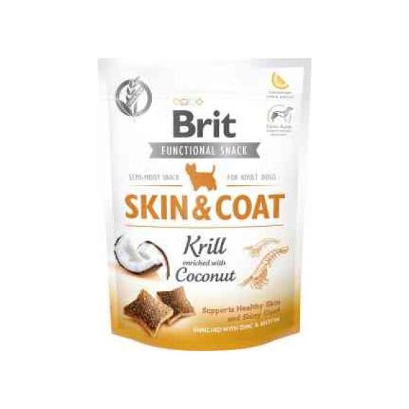 Brit Functional Snack Skin Coat Sierść Krill Kryl Kokos 150 g