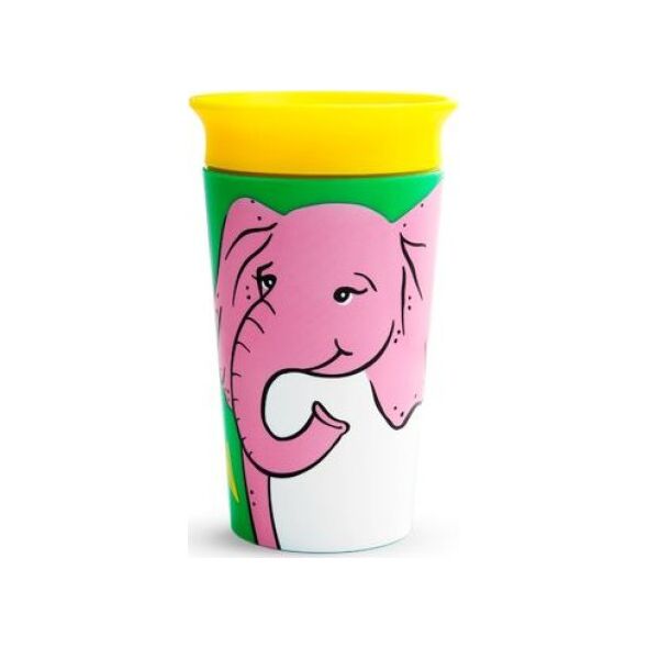 Munchkin MUNCHKIN KUBEK 360 ECO WILDLOVE SŁOŃ, 266 ML