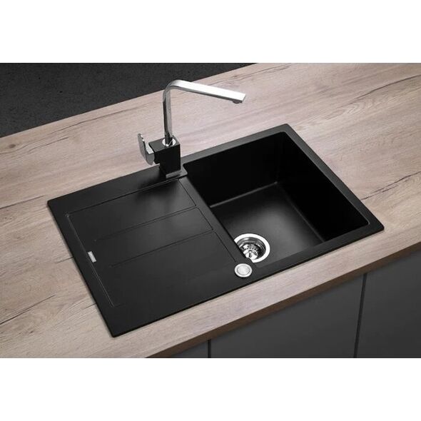 Zlewozmywak Concept DG10C45bc Zlewozmywak kuchenny granitowy z ociekaczem CZARNY