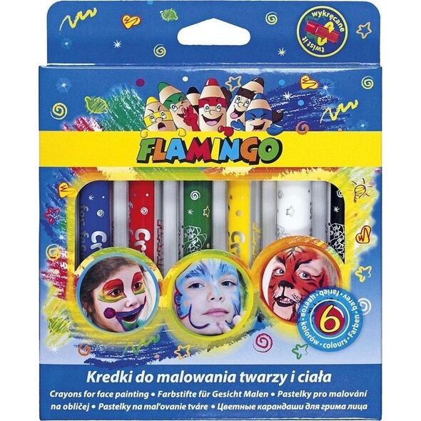 Titanum Kredki do malowania twarzy i ciała 6 kolorów