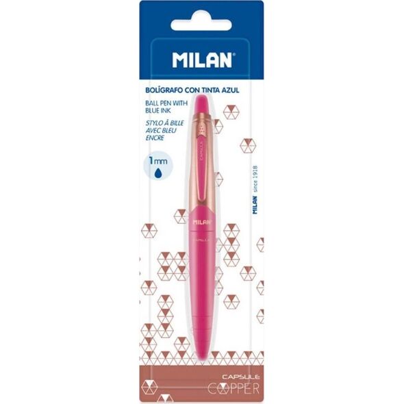Milan Długopis Capsule Copper Pink niebieski MILAN