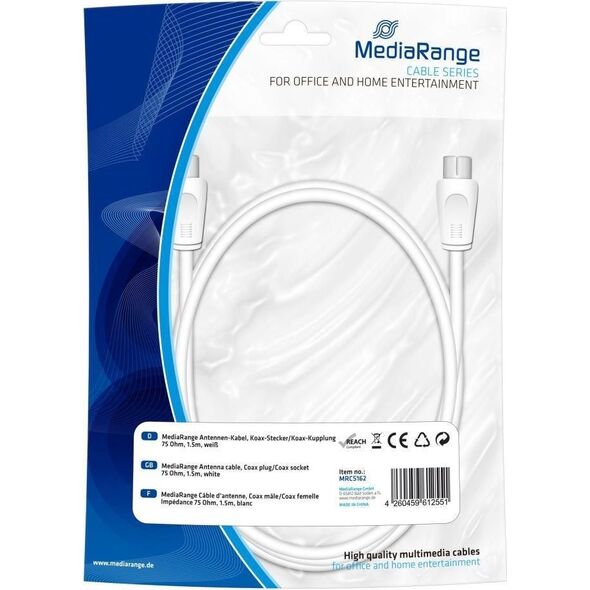 Kabel MediaRange Antenowy 1.5m biały (MRCS162)