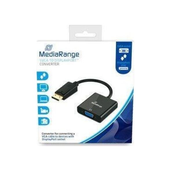 Adapter AV MediaRange DisplayPort - D-Sub (VGA) czarny (MRCS173)