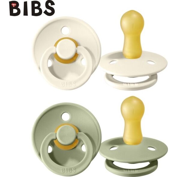 Bibs Bibs 2-pack Sage Ivory S Smoczek Uspokajający kauczuk Hevea