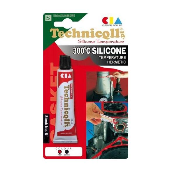 Technicqll Silikon wysokotemperaturowy 20 ml uniwersalny czarny