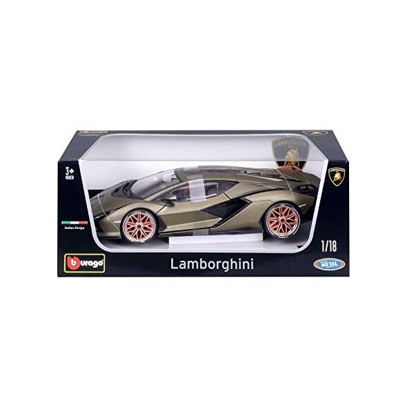 Bburago Lamborghini Sin FKP 37 model samochodu w skali 1:18, Electric Gold (18-11046)