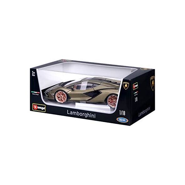 Bburago Lamborghini Sin FKP 37 model samochodu w skali 1:18, Electric Gold (18-11046)