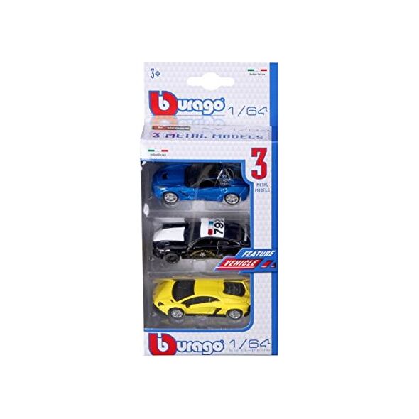 Bburago Maisto France Street Fire - Echelle 1/64 Pack 3 pojazdów