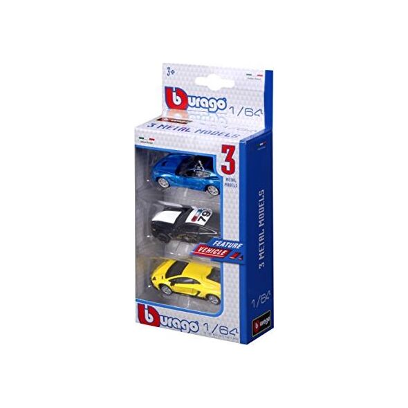 Bburago Maisto France Street Fire - Echelle 1/64 Pack 3 pojazdów