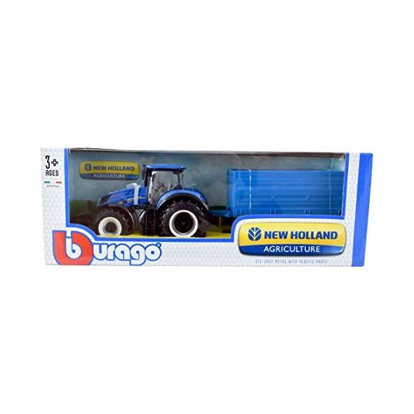 Bburago Skala Bburago: 1:32 Zestaw ekonomiczny B18-44060 ciągnika rolniczego i przyczepy New Holland T7000 (różne)