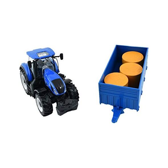 Bburago Skala Bburago: 1:32 Zestaw ekonomiczny B18-44060 ciągnika rolniczego i przyczepy New Holland T7000 (różne)