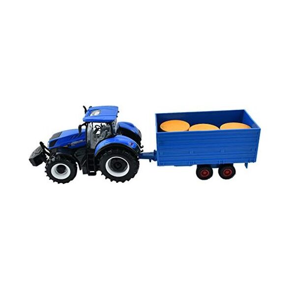 Bburago Skala Bburago: 1:32 Zestaw ekonomiczny B18-44060 ciągnika rolniczego i przyczepy New Holland T7000 (różne)