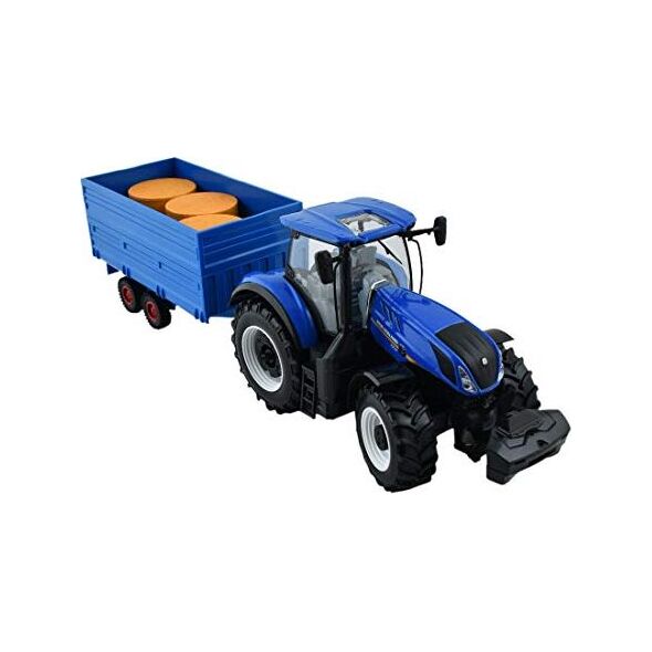 Bburago Skala Bburago: 1:32 Zestaw ekonomiczny B18-44060 ciągnika rolniczego i przyczepy New Holland T7000 (różne)