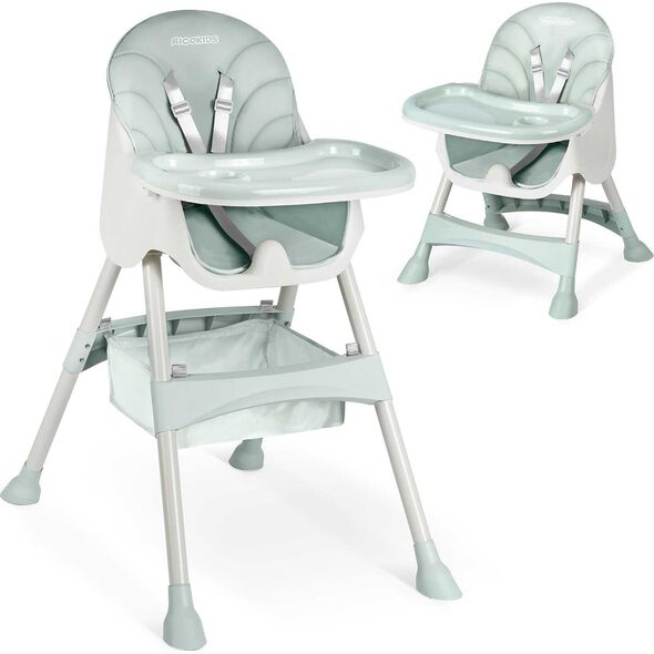 Ricokids Krzesełko do karmienia Milo ze stolikiem zielone (700001)