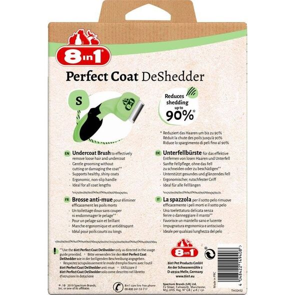 8in1 8in1 Perfect Coat DeShedder Dog S - narzędzie do wyczesywania podszerstka dla psa S