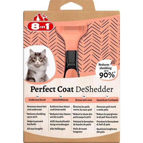8in1 8in1 Perfect Coat DeShedder Cat - narzędzie do wyczesywania podszerstka dla kota