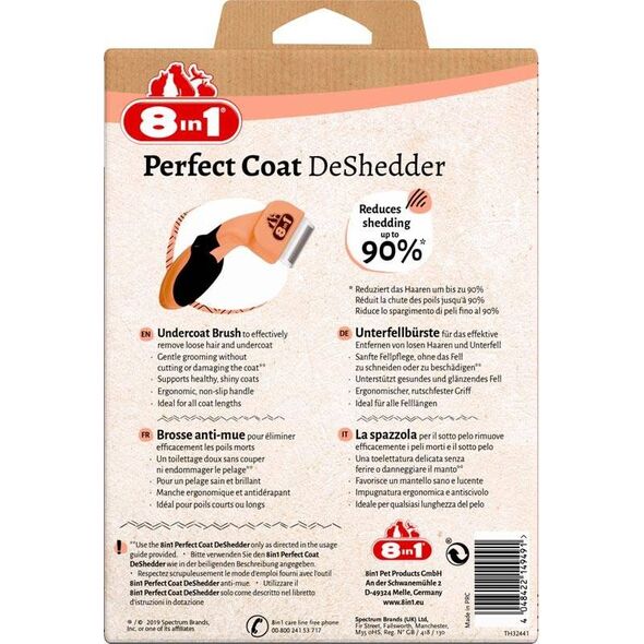 8in1 8in1 Perfect Coat DeShedder Cat - narzędzie do wyczesywania podszerstka dla kota