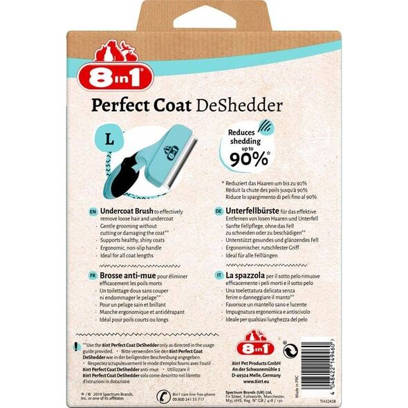 8in1 8in1 Perfect Coat DeShedder Dog L - narzędzie do wyczesywania podszerstka dla psa L