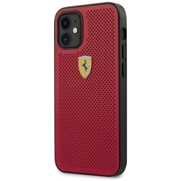 Ferrari Ferrari FESPEHCP12SRE iPhone 12 mini 5,4" czerwony/red hardcase On Track Perforated