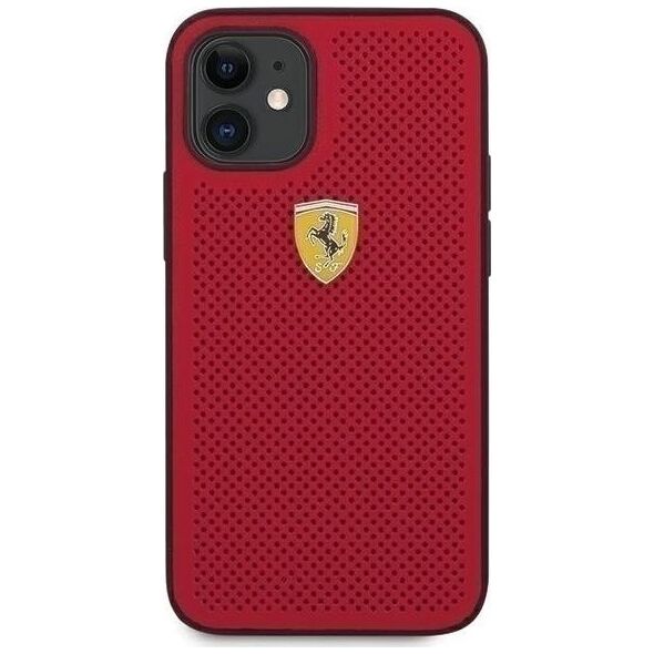 Ferrari Ferrari FESPEHCP12SRE iPhone 12 mini 5,4" czerwony/red hardcase On Track Perforated