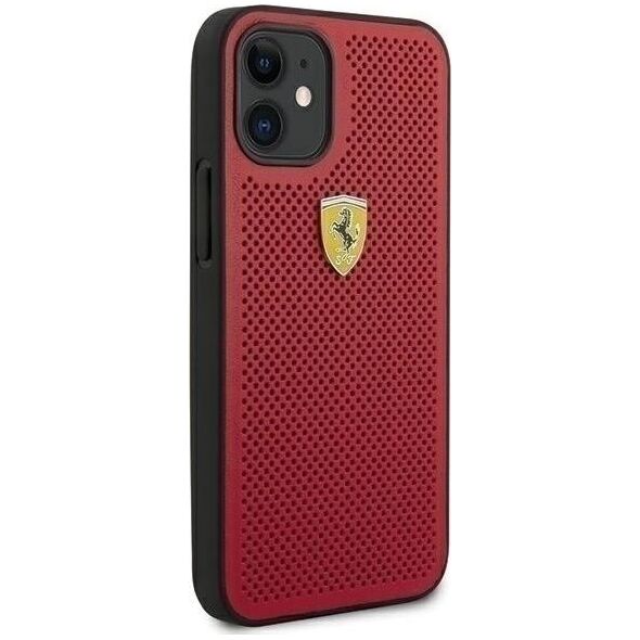 Ferrari Ferrari FESPEHCP12SRE iPhone 12 mini 5,4" czerwony/red hardcase On Track Perforated