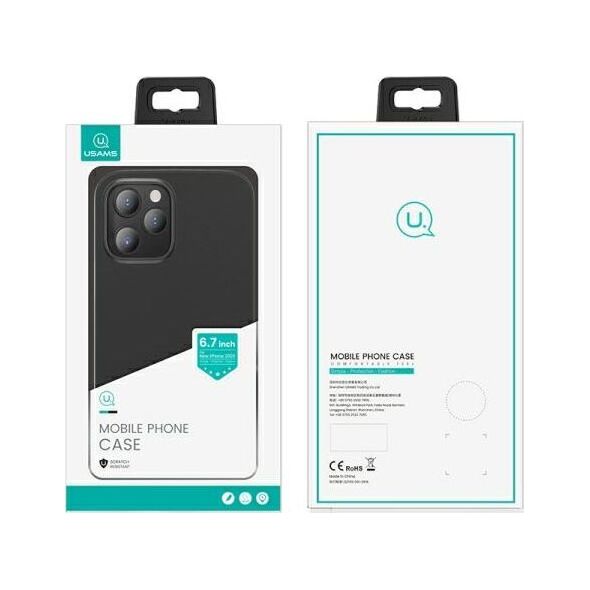 Usams USAMS Etui Gentle iPhone 12 Pro Max 6,7" czarny/black IP12PMQR01 (US-BH610)