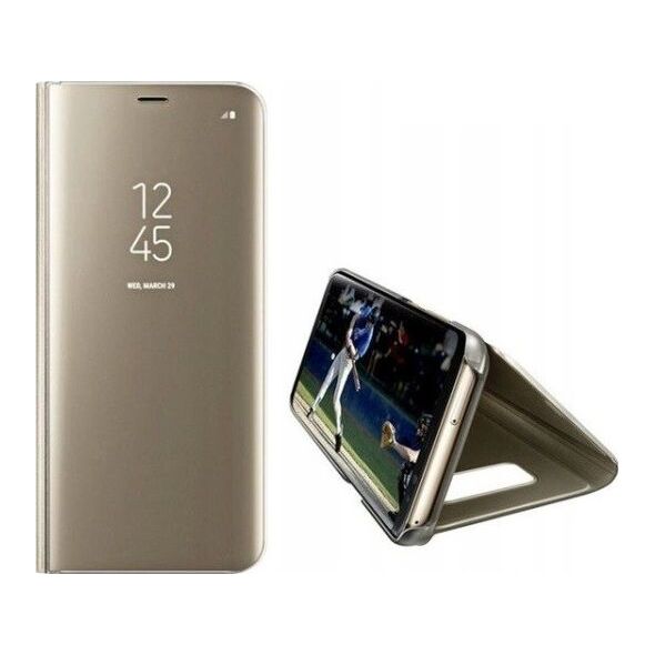 Etui Clear View Samsung M11 M115 złoty/gold